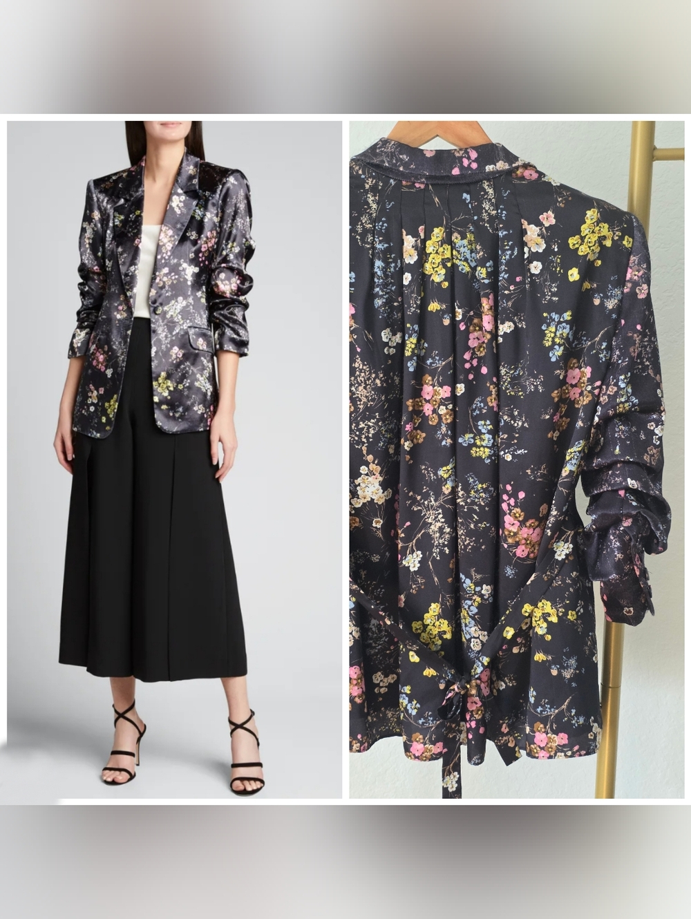 Cinq a Sept Kylie Floral-Print Soft Jacket, Size 2